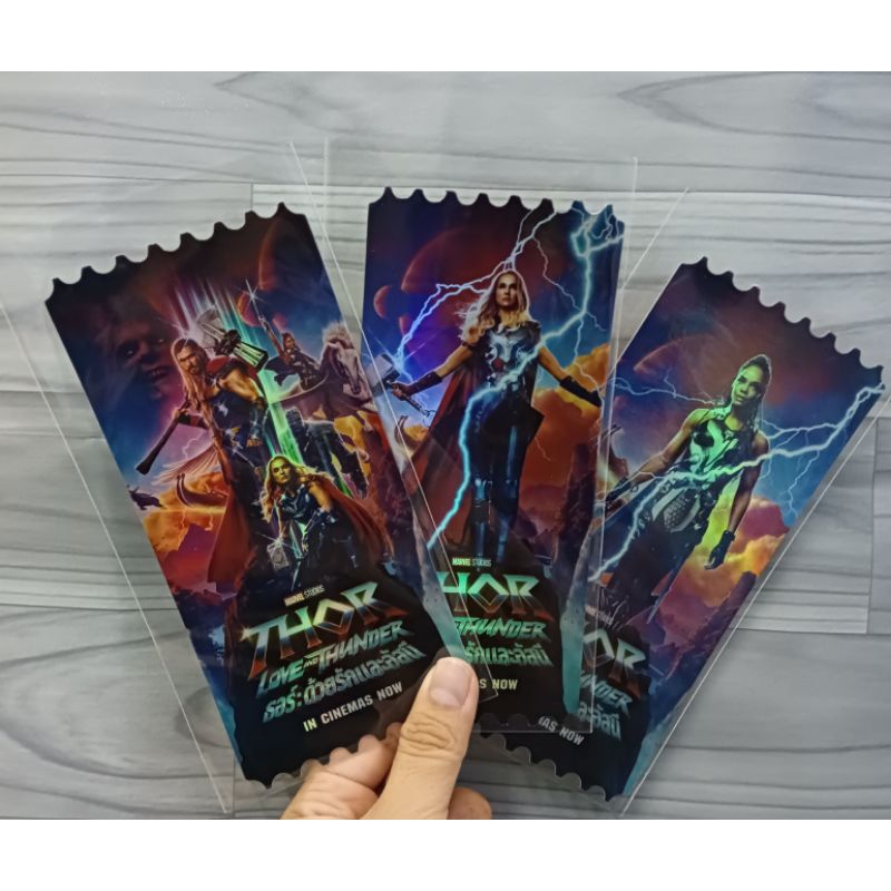 ตั๋วสะสม ตั๋ววิบวับ Thor 4 ธอร์ SF+ จาก SF Cinema Collectible Ticket Thor Love and Thunder ธอร์ ด้วย