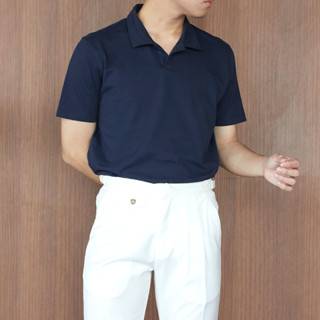 TWENTYSECOND เสื้อโปโลแขนสั้น รุ่น Joel Polo Tee - สีน้ำเงิน / Navy