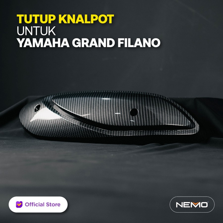 ครอบท่อ ครอบกันร้อน Nemo ลายเคฟล่า Grand Filano 2020-2026 (ครอบทับของเดิม)
