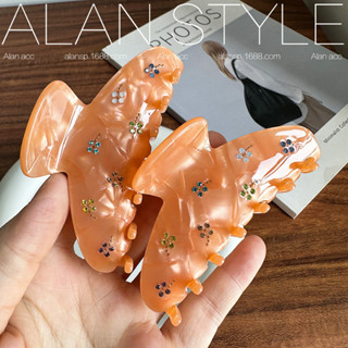 Jolie🧡 | Orange diamond colorful hair clip กิ๊บหนีบผม