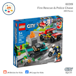 LEGO City 60319 Fire Rescue &amp; Police Chase (295 Pieces) สำหรับเด็กอายุ 5 ปีขึ้นไป Brick Toy ตัวต่อ เลโก้ ของเล่น ของขวัญ