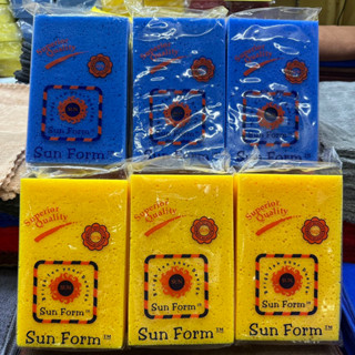 ฟองน้ำล้างรถ Sun Form เกรดA+หนานุ่มแน่นไม่ทำให้สีรถเป็นรอยมี2สีให้เลือก