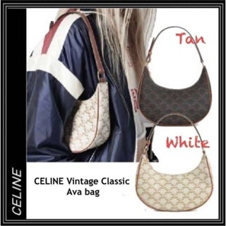 CE001 กระเป๋าสะพายทรงครึ่งวงกลมซีลีนวินเทจ Vintage Classic Ava bag