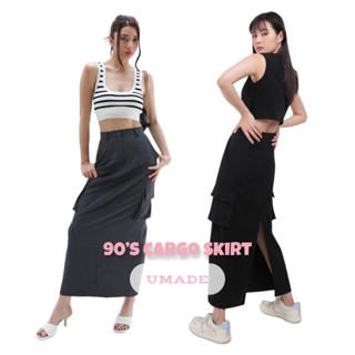 [กรอกโค้ด WYSBXP ลด 125-. ใช้โค้ดไม่ได้สอบถามแอดมินเลยค่ะ] cargo long skirt กระโปรงคาร์โก้ยาว