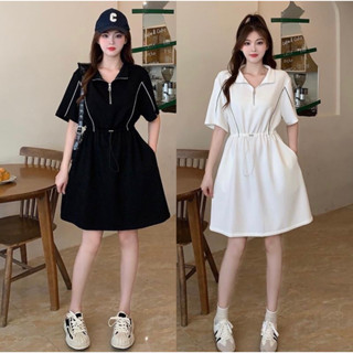 พร้อมส่ง🇹🇭::เดรสสาวอวบรุ่นสปอตี้เดรส💓