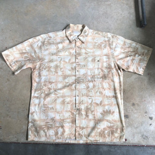 เสื้อฮาวาย Vtg.Hawaii Shirt SADDLEBRED MADE IN KOREA Sz.L 100% COTTON