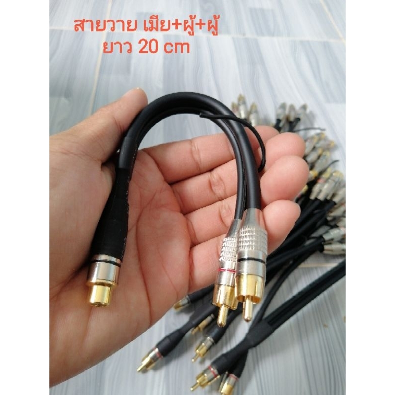 สายวายสัญณานเสียง1ออก2 ยาว20cm.