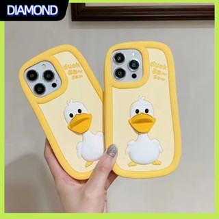 💲คูปองเคลม💲เคสไอโ case for iphone 11 12 เป็ดเหลืองสามมิติ เคส 14 13 12 11 pro max ซิลิโคนมีความนุ่มและทนทาน