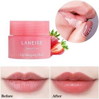 พร้อมส่ง ลิปสติก ลิปแก้ปากดำ ลิปมาร์ก LANEIGE Lip Sleeping Mask 3g. ลาเนจ มาสก์ปาก สูตรเนียนนุ่ม (ชมพู)