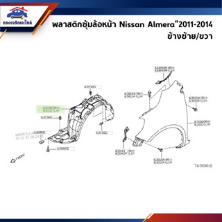 📦 พลาสติกกรุล้อ / ซุ้มล้อหน้า Nissan Almer”2011-On N17