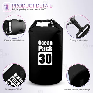 Pcase - ถุงกันน้ำ 30L 20L 15L 10L 5L 2Lถุงกันน้ำขนาดใหญ่ โทรศัพท์ กระเป๋ากันน้ำ สะพายข้าง Waterproof bag Ocean pack