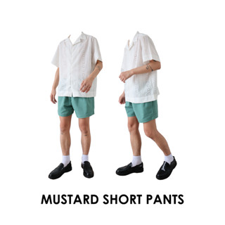 JAMANBKK / MUSTARD SHORT PANTS / กางเกงขาสั้นผ้า Cotton