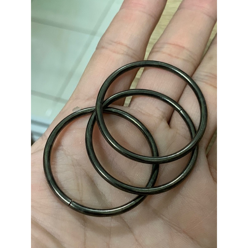 ห่วงกลมเหล็ก งานเงินโรเดียม ห่วงพวงกุญแจ ทรงกลมใหญ่ สีเงิน ขนาด4เซน งานเกรดเอ สีสวย ส่งไว ทรงสวย เส้นลวดหนา ห่อ50ชิ้น - รูปที่ 2