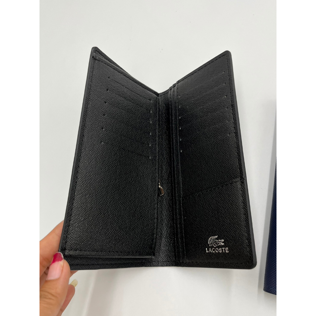 กระเป๋าสตางค์ ผู้ชาย ใบยาว ขนาด 7.5 นิ้ว แบบพับ มีน้ำเงินกับดำ - รูปที่ 4