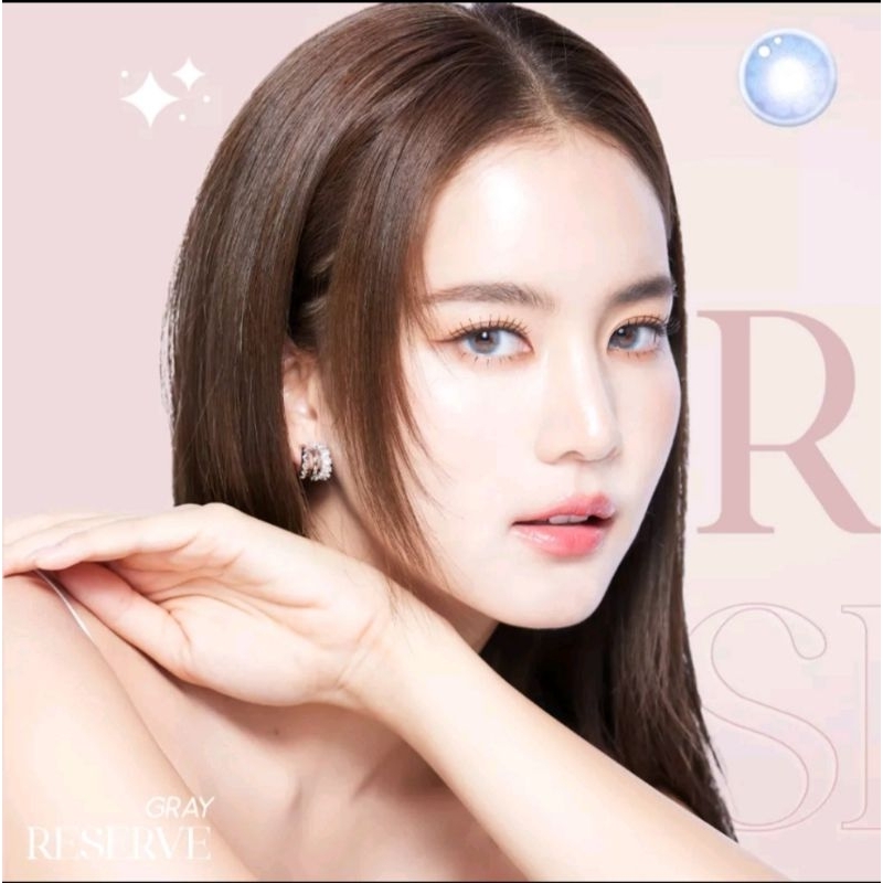 คอนแทคเลนส์ รุ่น Reserve  สีเทา/ตาล Gray/Brown มีค่าสายตาปกติ (0.00)-(-6.00) เปลี่ยนแทนทุกเดือน