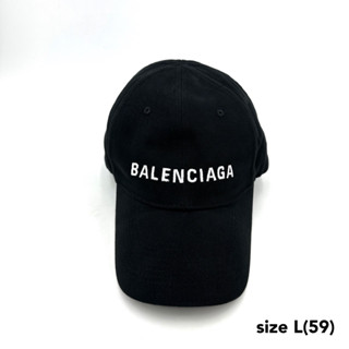 Balenciaga Cap logo white black หมวก แก๊ป ขาว ดำ บาเลนเซียก้า ของแท้