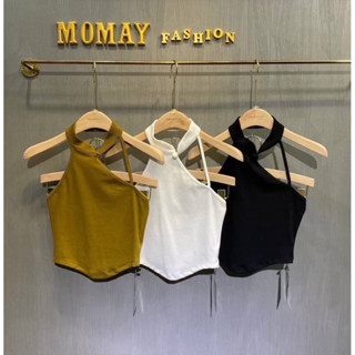 เสื้อทรงคอจีน ดีเทลแขนเว้า ป้าย MOMAY(โมเม)