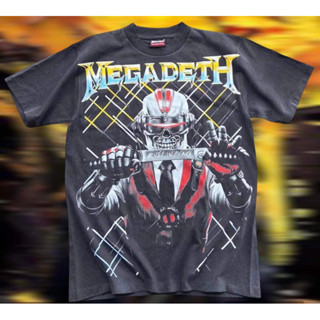 BTHD เสื้อยืดคอฟิต รุ่น MEGADEATH FADE TEE สีเฟด สไตล์วินเทจ
