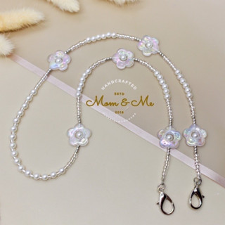 Momandme .accessory 💖 ของขวัญ สวยไม่ซ้ำ ตะขอใหญ่  ⭐️ แมส/แว่น/หูฟัง สายคล้องแมส คล้องแว่น คล้องหน้ากาก มุก ลูกปัด