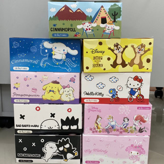 หน้ากากอนามัยผู้ใหญ่ Green Air แบบแฟลต ลาย Sanrio ลิขสิทธิ์แท้ 30ชิ้น/กล่อง