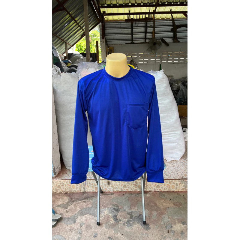 เสื้อคนงาน เสื้อแขนยาวคอกลม เสื้อกันแดด thumbnail 4