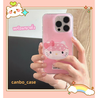 🎁ส่งของขวัญ🎁เคสไอโฟน สำหรับ 11 14 for iPhone Case 13 12 Pro Max การ์ตูน แมว พร้อมขาตั้ง กันกระแทก เคสนิ่ม เคสโทรศัพท์