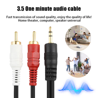 สายลำโพง 3.5mm to RCA 1 ออก 2 สาย ยาว 1.5 / 3 เมตร Aux Cable for Mp3 TV Phone Computer Sound Notebook DVD