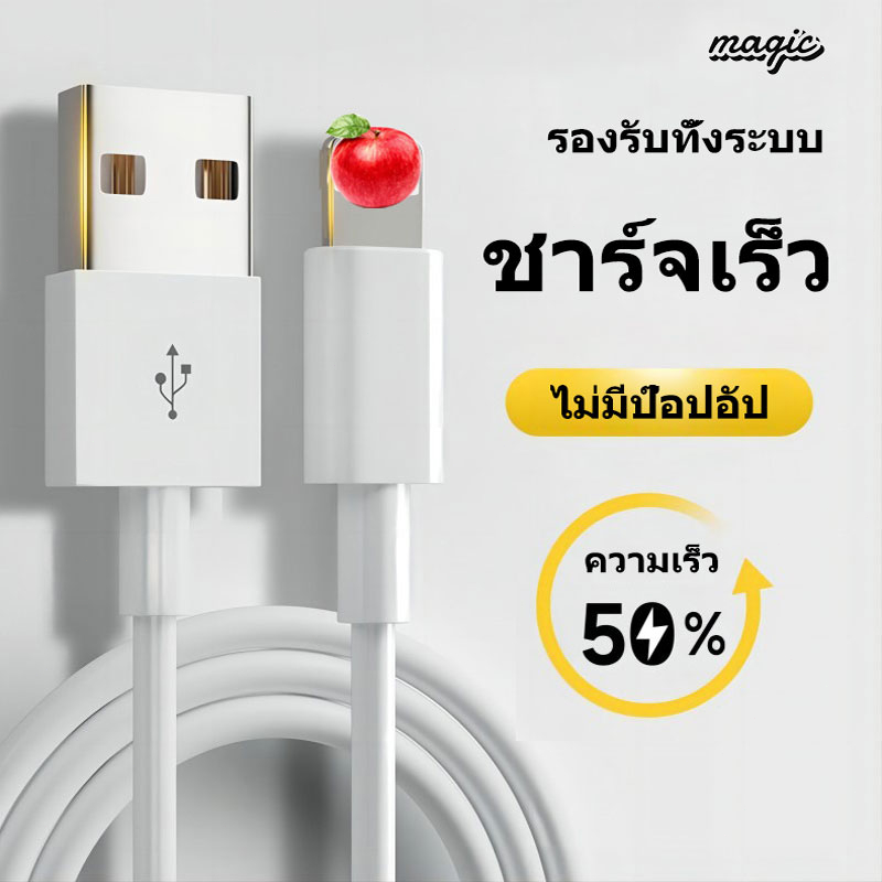 【รับประกัน 1 ปี】 2A สายชาร์จ usb ความยาวสาย 1จัดส่งไว 5W 20W USB 1M