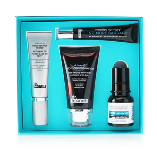 DR. BRANDT 25 Years Of Dr. Brandt Kit: Microdermabrasion 60g+ Wrinkle Smoothing Cream 15g+ Pore Refiner Primer 30ml+ No More Baggage 15g - 4pcs