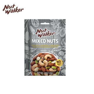 นัท วอล์คเกอร์ มิกซ์นัทอบไม่ใส่เกลือ 30 ก. Natural Toasted & Unsalted Mixed Nuts 30 g.