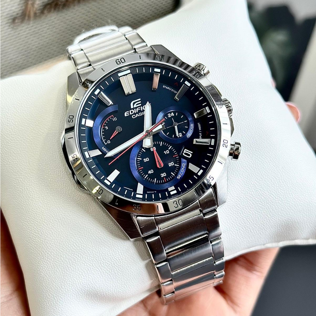 นาฬิกาข้อมือผู้ชาย Casio Edifice Chronographแท้ สายสแตนเลส รุ่น EFR-573D-2AVUDF  กันน้ำลึก100m รับประกันศูนย์ทั่วประเทศ