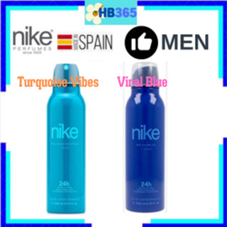 NIKE Man Eau do Toilette Deodorant Spray 2 แบบViralBlue,TurquoiseVibes Made in Spain 200 ml.ฉลากไทย มีอย. Exp.07/2032