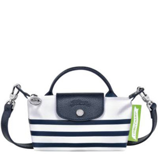 Longchamp Le Pliage Mariniere Umhängetasche navy/white