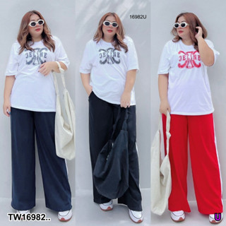 16982 Set #Bigsize 2 ชิ้น เสื้อยืดคอกลมแขนสั้น + กางเกงขายาว Set #Bigsize 2 pcs. Short sleeve t-shirt + long pants.