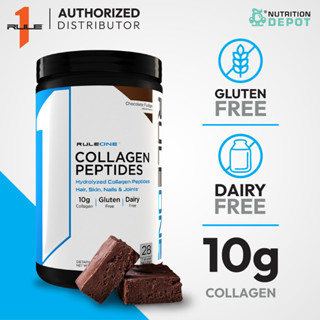 Rule1 Collagen 28 Servings - Peptides Chocolate Fudge