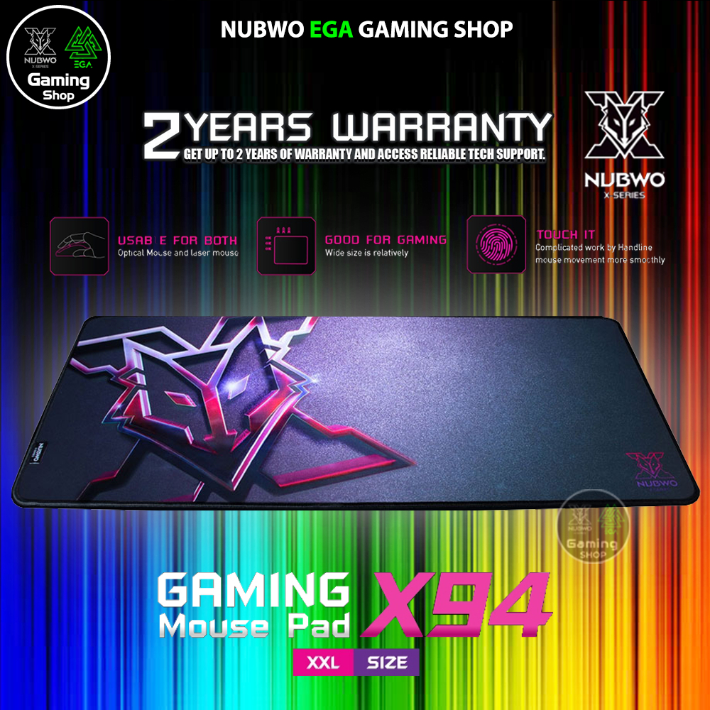 🎮 GAMING NUBWO X94 GAMING MOUSE PAD XXL แผ่นรองเมาส์ ขนาดใหญ่ พิเศษ 900X400 มม. หนา 3 มม. เหมาะกับการเล่นเกม #X 94