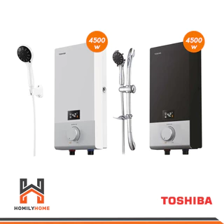TOSHIBA เครื่องทำน้ำอุ่น 3800 4500 วัตต์ รุ่น DSK38ES5KW DSK38ES5KB DSK45ES5KW DSK45ES5KB สีขาว สีดำ