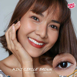 💖 mini Circle Brown (2) Kitty Kawaii choco มินิ สีน้ำตาล น้ำตาล น้ำตาลเข้ม สีช็อคโก้ ช็อคโก้ คอนแทคเลนส์ ค่าสายตา แฟชั่น