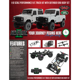 RC4WD Gelande II Kit w/ 2015 Land Rover Defender D90 Hard Body Set [สินค้ามีของพร้อมส่ง ส่งจากประเทศไทย ]