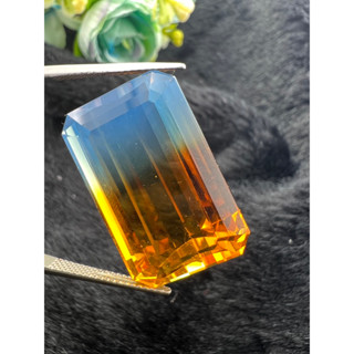 citrine Bi color opal citrine lab made 25 carats 15x23 mm 1 pieces