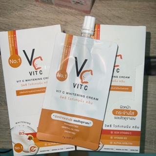 VC. Vit C Whitening Cream วิตซี ไวท์เทนนิ่ง ครีม (7 กรัม x 10 ซอง)