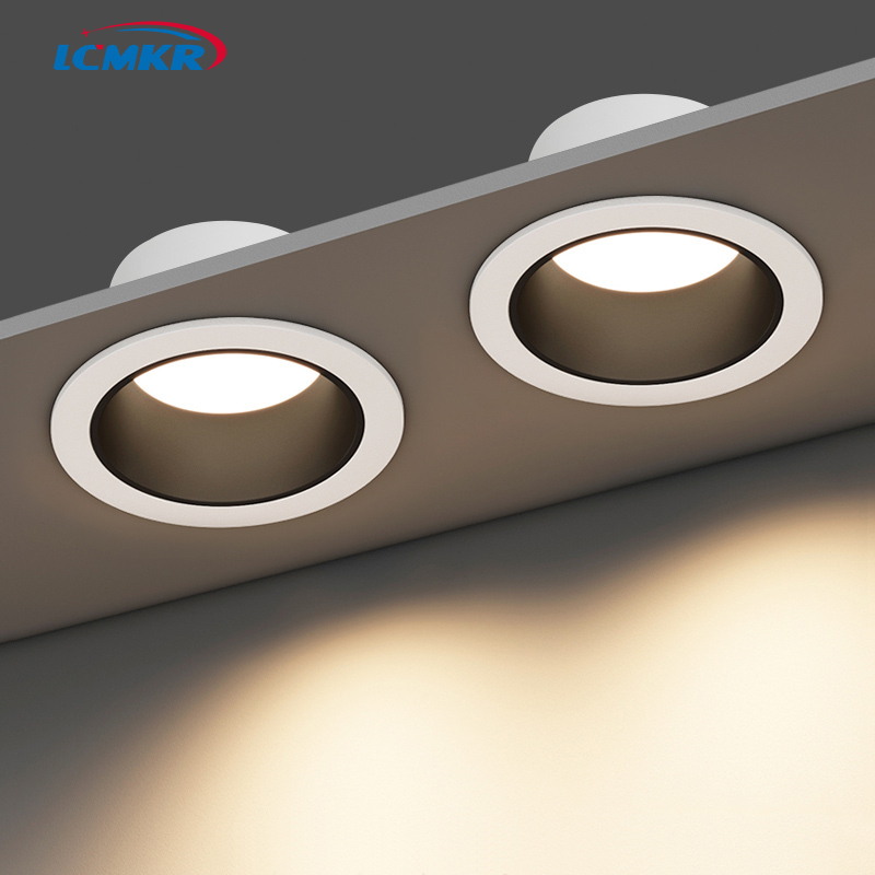 LCMKR LED โคมไฟดาวน์ไลท์ โคมฝังฝ้า5W กลม โคมไฟดาวน์ไลท์ ฝังฝ้า Downlight ดาวน์ไลท์ฝัง โคมไฟติดเพดาน
