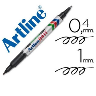 ปากกา Artline 041T สีดำ แบบ2หัว (1กล่อง/12ด้าม)