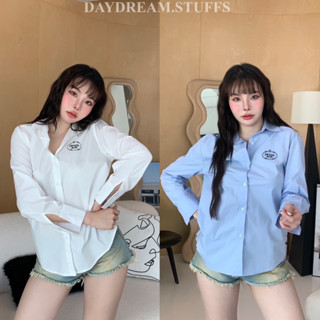 💫พร้อมส่ง💫PD Shirt • เสื้อเชิ้ต แขนยาว ตัวใหญ่ สีเบสิค เรียบหรู ดีเทล ปักโลโก้ตรงอก คือสวยแพงมากค่ะ ผ้าคอทตอน by valen