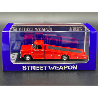 Ghost Player X Street Weapon 1970 Dodge D-300 Ramp Truck. Red