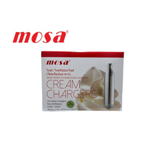 หลอดแก๊ส MOSA (10หลอด/กล่อง) แก๊สวิปครีม แก๊สวิปปิ้งครีม แก๊สวิป MOSA Cream Chargers