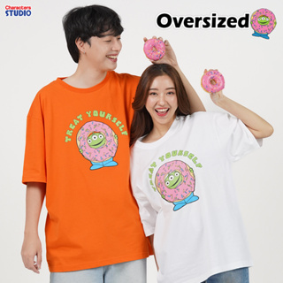 Disney Toy Story Green Man Men&amp;Women // Oversized T-Shirt // -  เสื้อยืดผู้ชายผู้หญิง โอเวอร์ไซส์ดิสนีย์ ทอย สตอรี่ เอเลี่ยน สินค้าลิขสิทธ์แท้100% characters studio