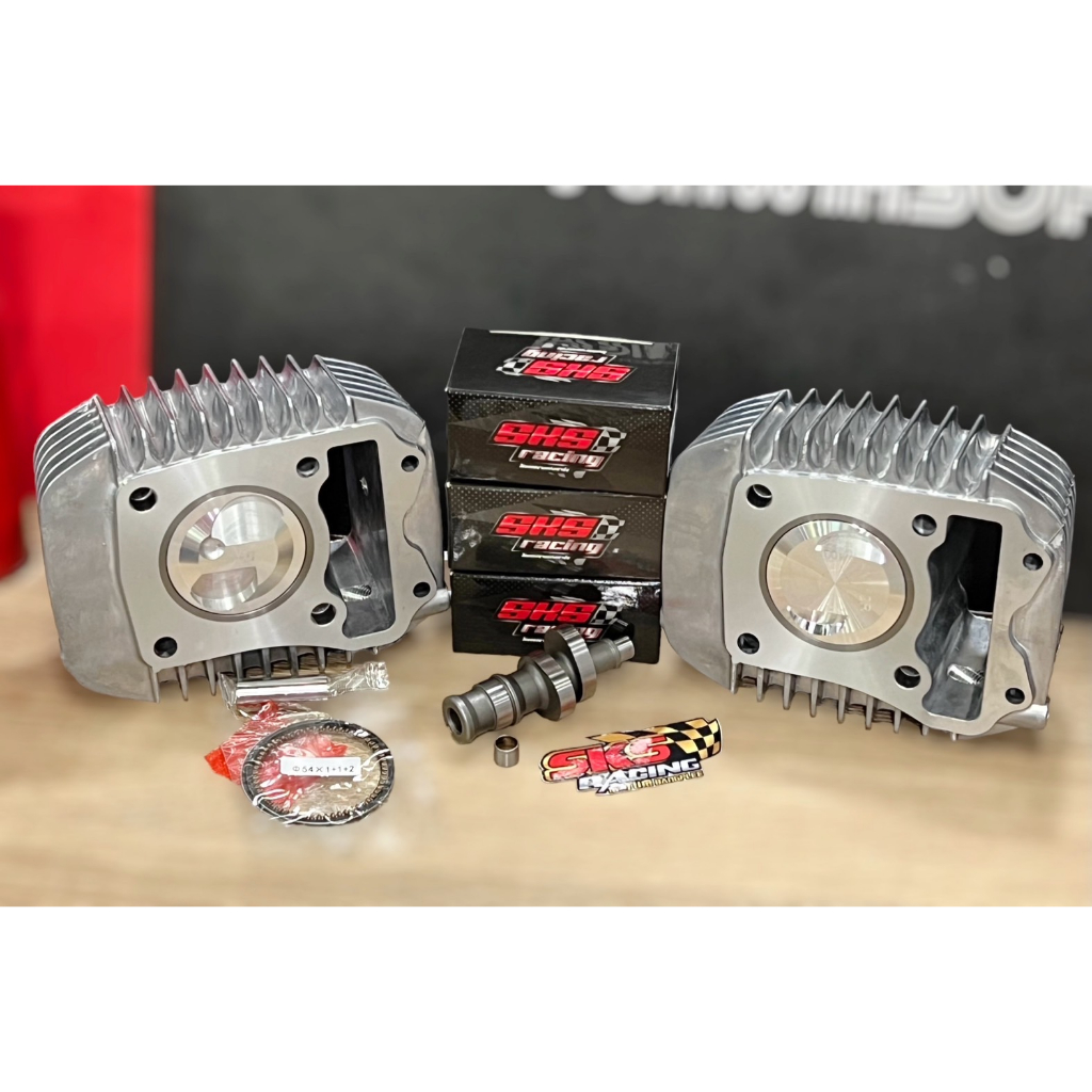 ชุดเสื้อลูกเวฟ125วาฬ/Msx (54)มิลมีหัวเรียบและหัวนูน+แคมแต่งSKS Racingแท้ ใส่125วาฬ/Led/Msx เสื้อสูบข