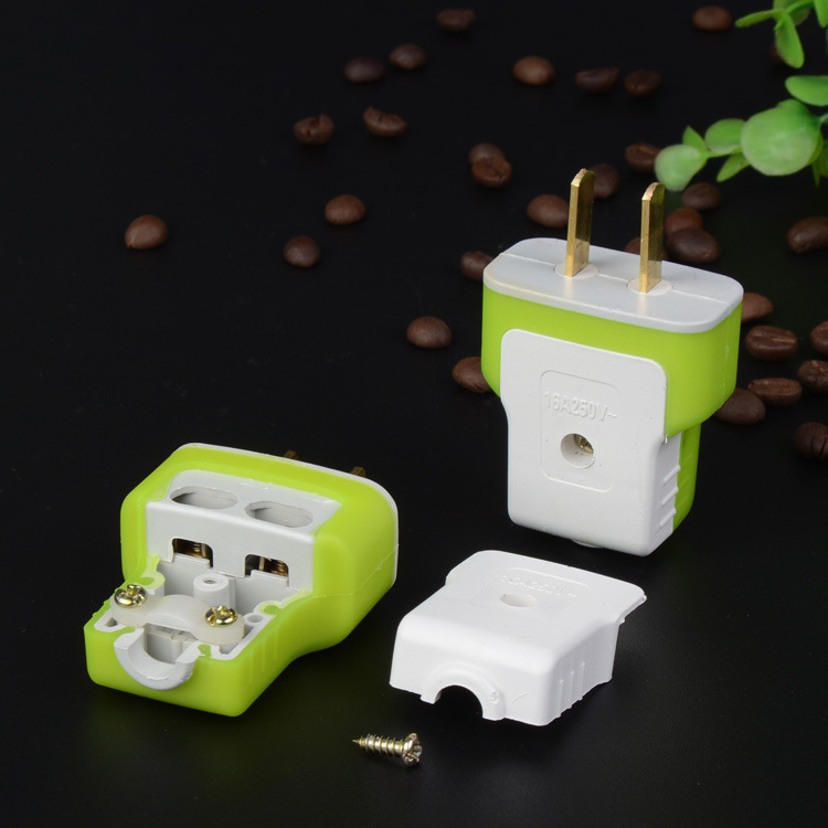 ปลั๊กไฟตัวผู้สองขั้ว 10A 250V รุ่นงอได้ ปลั๊กไฟขาหมุนปรับได้สองขั้ว ป้องกันการตกแตกและป้องกันแรงดัน (สินค้าพร้อมจัดส่ง)