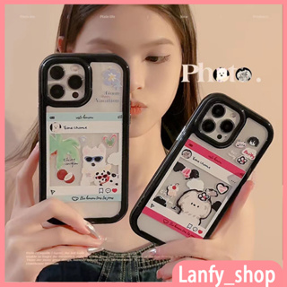 💖New 💖iPhone 14 13 12 11 Pro Max เคส for เคสไอโฟน11 น่ารัก บางเบาพกพาง่าย การ์ตูน ลูกสุนัข แฟชั่น โปร่งใส เรียบง่าย Case